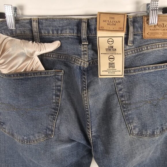 NWT POLO RALPH LAUREN THE SULLIVAN SLIM Jeans SUPERIOR COMFORT &‎ SLIM Sz 40/30 - Picture 8 of 13